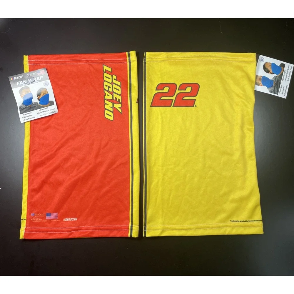 (2) NASCAR Wincraft FanWrap Sports Gaiter Neck/Facemask One Size #22 Joey Logano